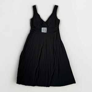 Women’s V2K Enfocus Studio Babydoll V-Neck Pleated Mini Dress Size 6